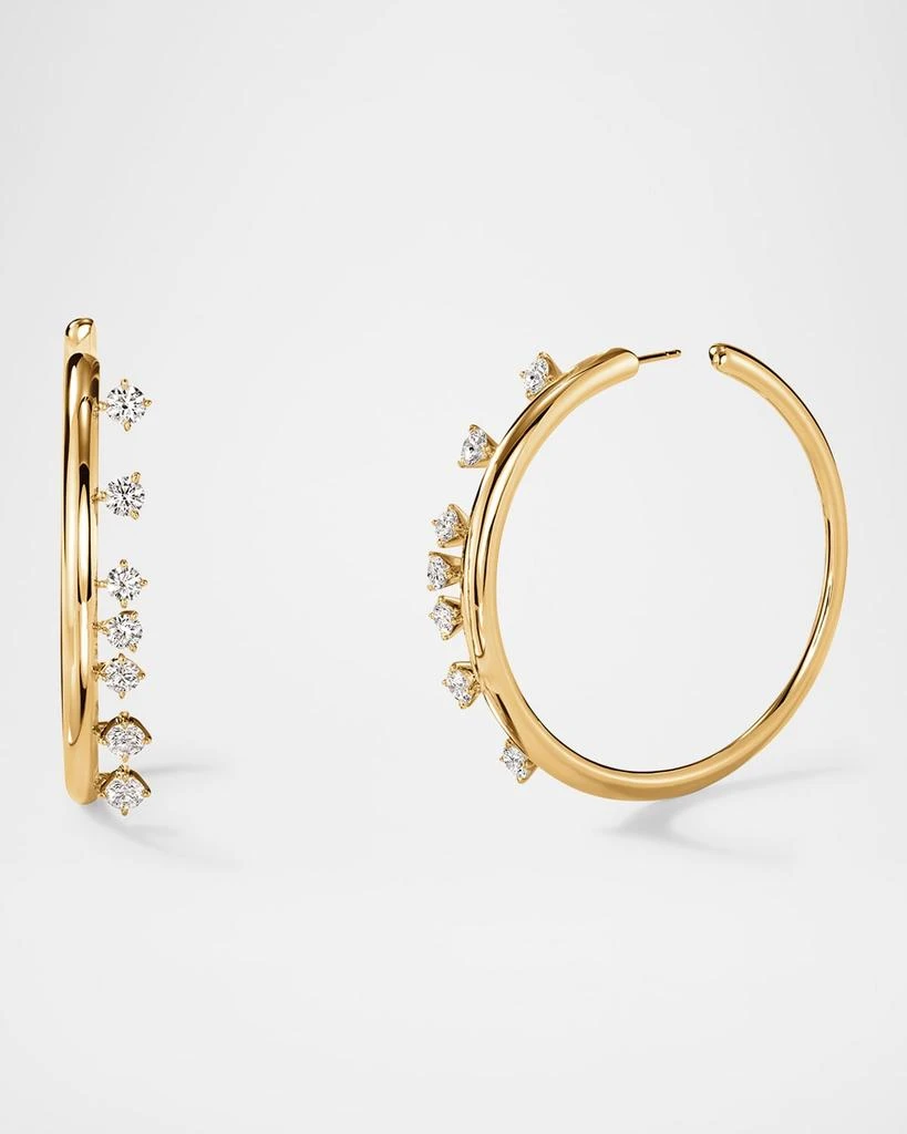 Hearts On Fire Barre Medium Floating Diamond Hoops 1