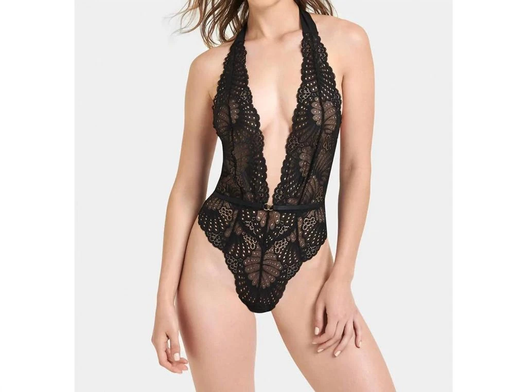 BLUEBELLA Eloide Soft Halter Bodysuit In Black 3
