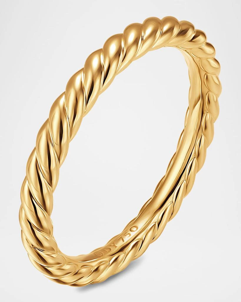 David Yurman DY Unity Cable Ring in 18K Yellow Gold, 2.45mm 3