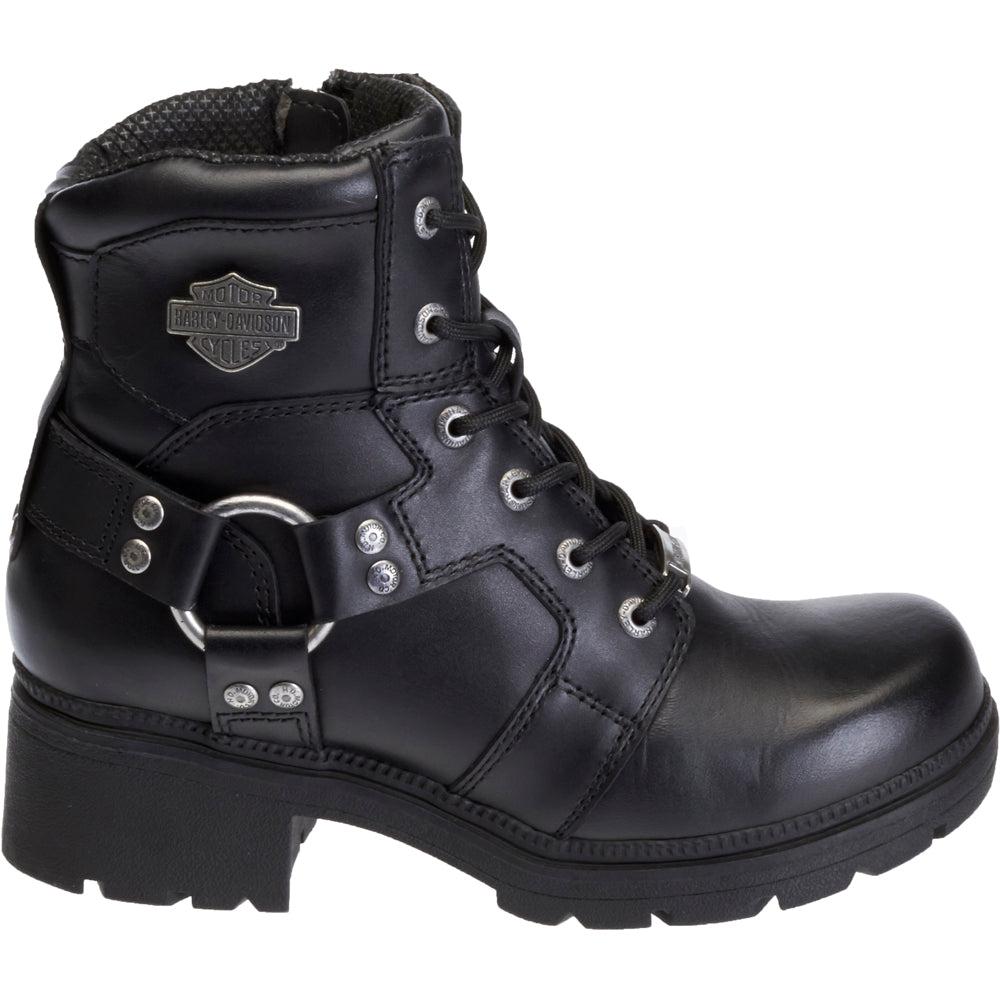 Harley Davidson Jocelyn Zippered Lace Up Motorcycle Boots