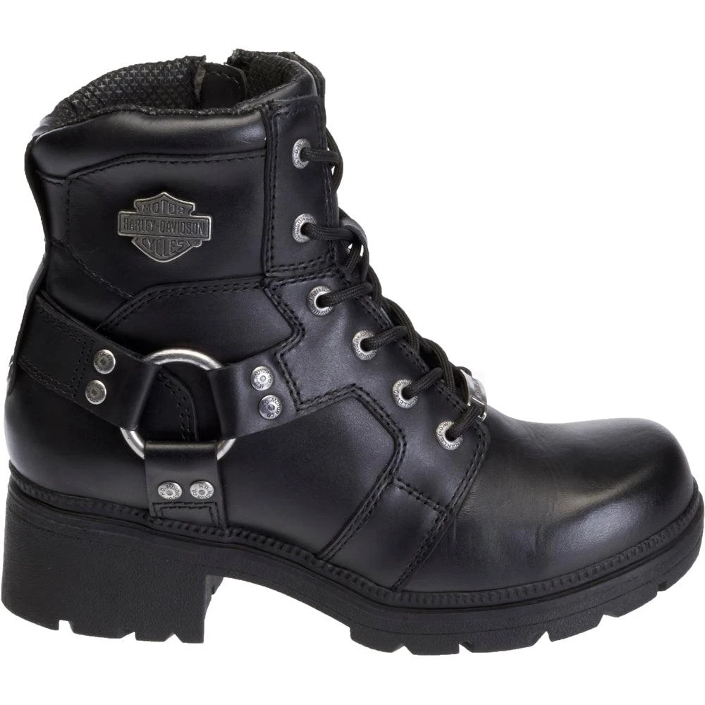 Harley Davidson Jocelyn Zippered Lace Up Motorcycle Boots 1