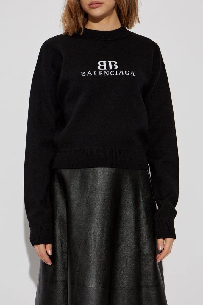 Balenciaga Balenciaga BB Logo Knitted Jumper 2