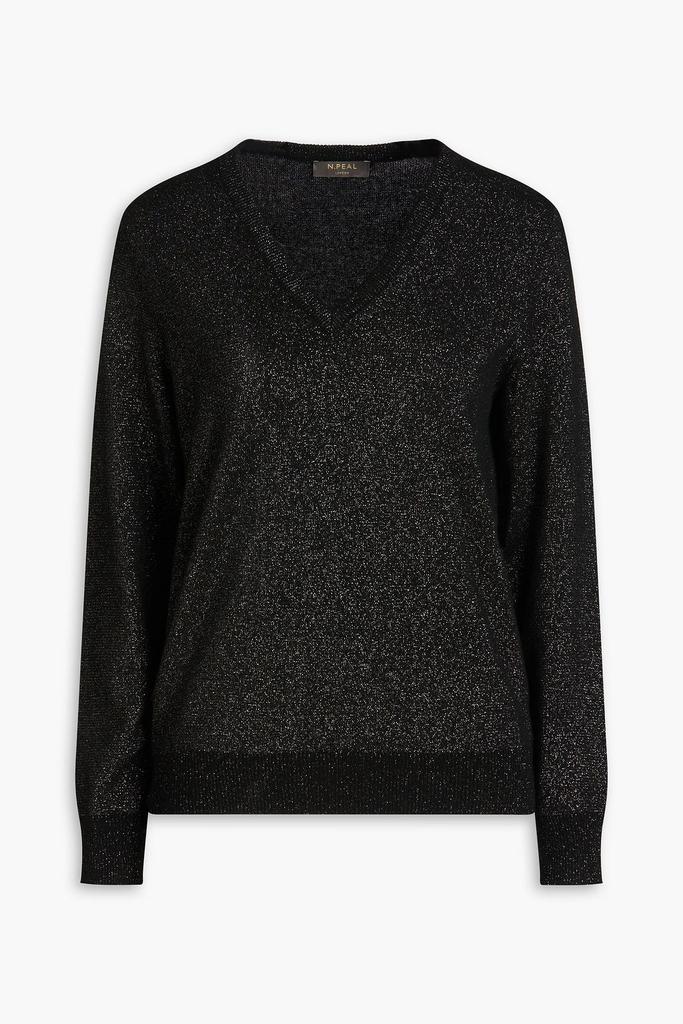 N.PEAL Metallic cashmere sweater