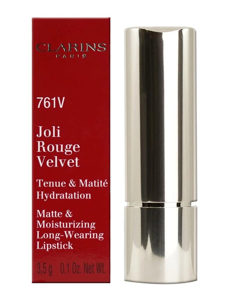 Clarins Joli Rouge Velvet 761V Spicy Chili Longwear Matte Lipstick 0.1 OZ 1