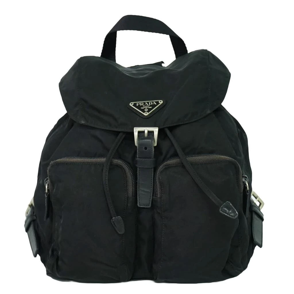 Prada Double Front Pocket Backpack Tessuto Nylon Backpack Bag (Pre-Owned)