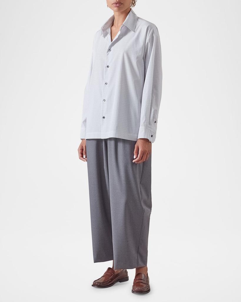 Eskandar Slim Shirt With Collar (Regular Length)