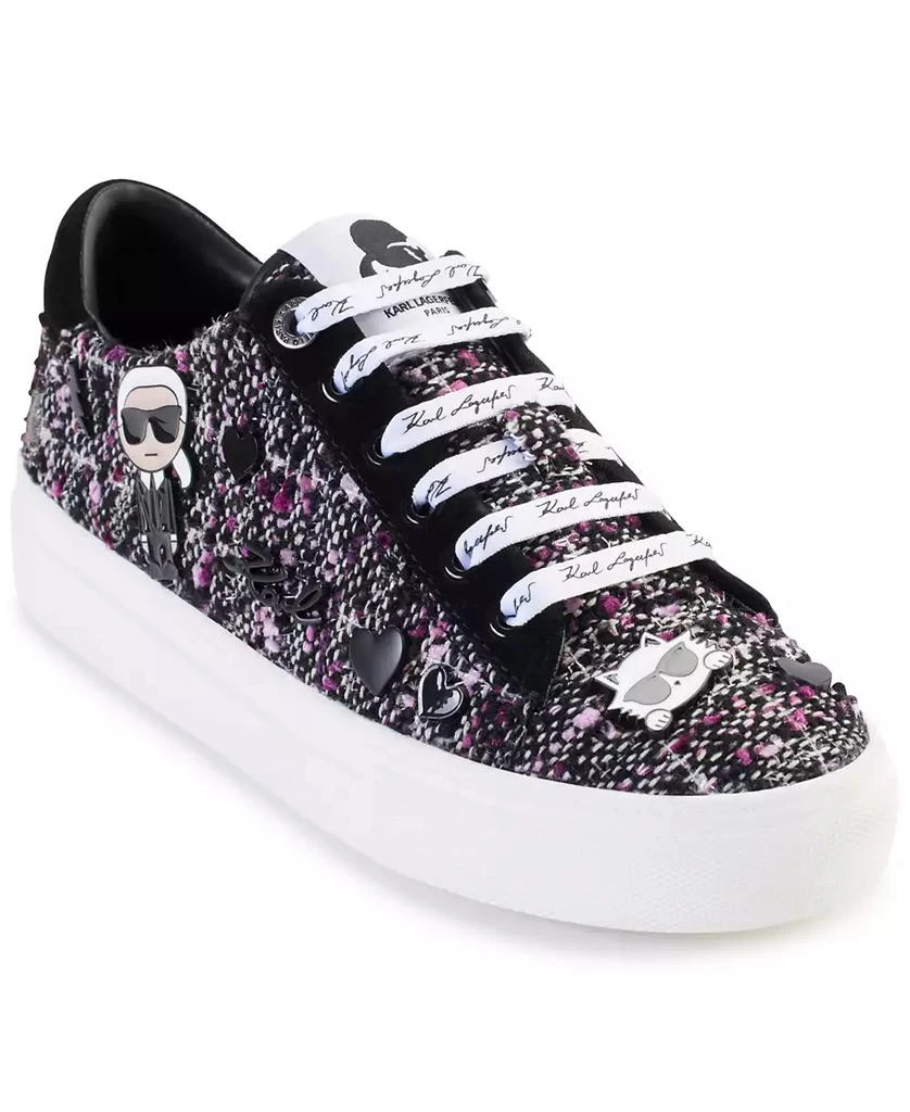Karl Lagerfeld Paris Cate Pins Lace-Up Platform Sneakers 1