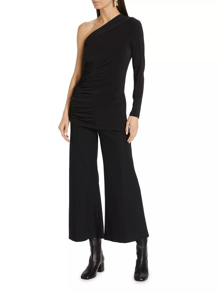 Halston Stefanie Ruched One-Shoulder Top