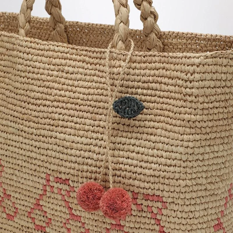 Bonpoint Cherry Bag beige in raffia 5