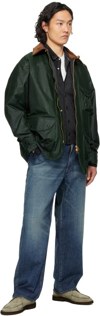 Drake's Green Waxed Coverall Jacket 4