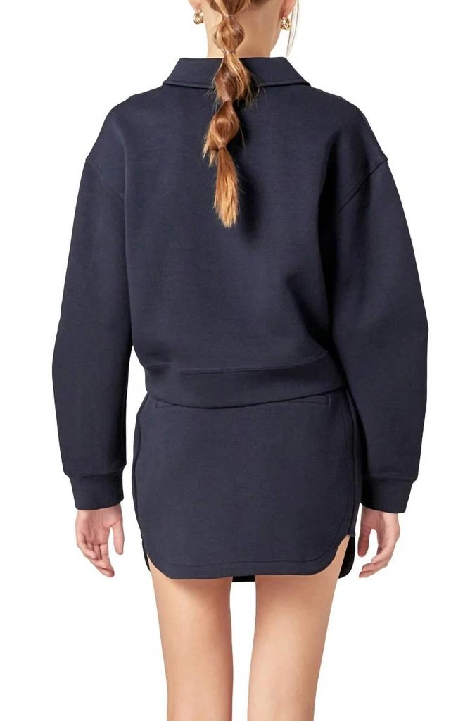 English Factory Polo Scuba Skirt In Navy 2