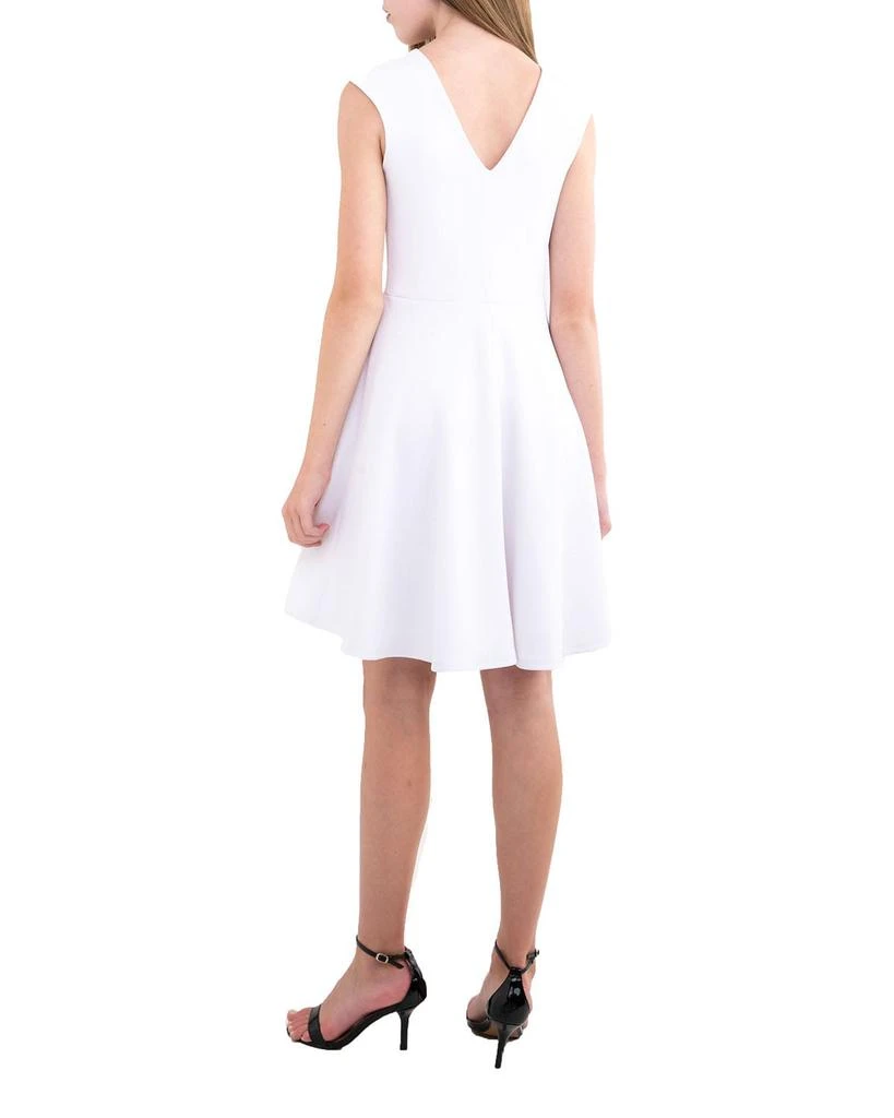Un Deux Trois Girl's Textured Cap Sleeve Dress, Size 7-16 2