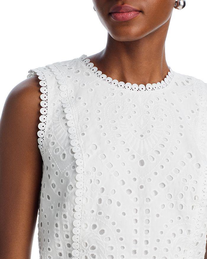 AQUA Eyelet Sleeveless Top - Exclusive - T-Shirts - Free Shipping