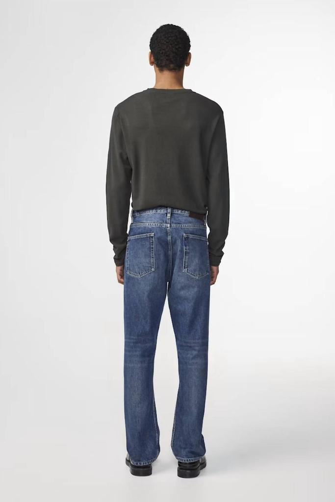NN07 Clive Waffle Knit Tee In Dark Army