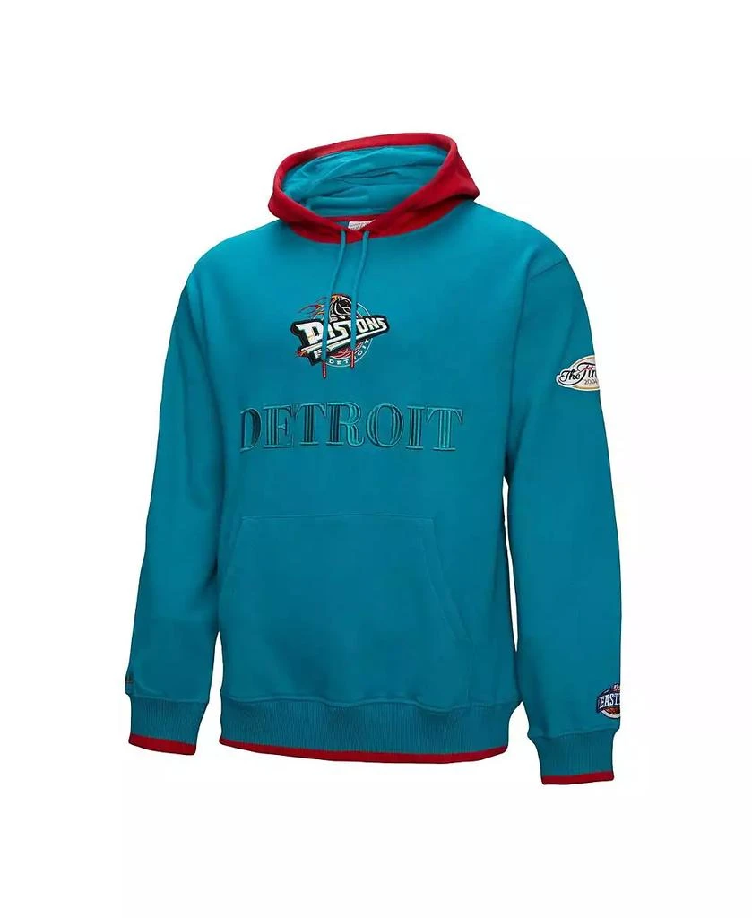 Mitchell & Ness Men's Teal Detroit Pistons Hardwood Classics Team OG 3.0 Pullover Hoodie 2