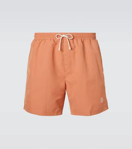 Brunello Cucinelli Logo swim trunks