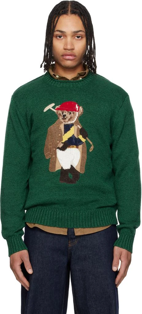 Ralph Lauren Green Polo Bear Rollneck Sweater