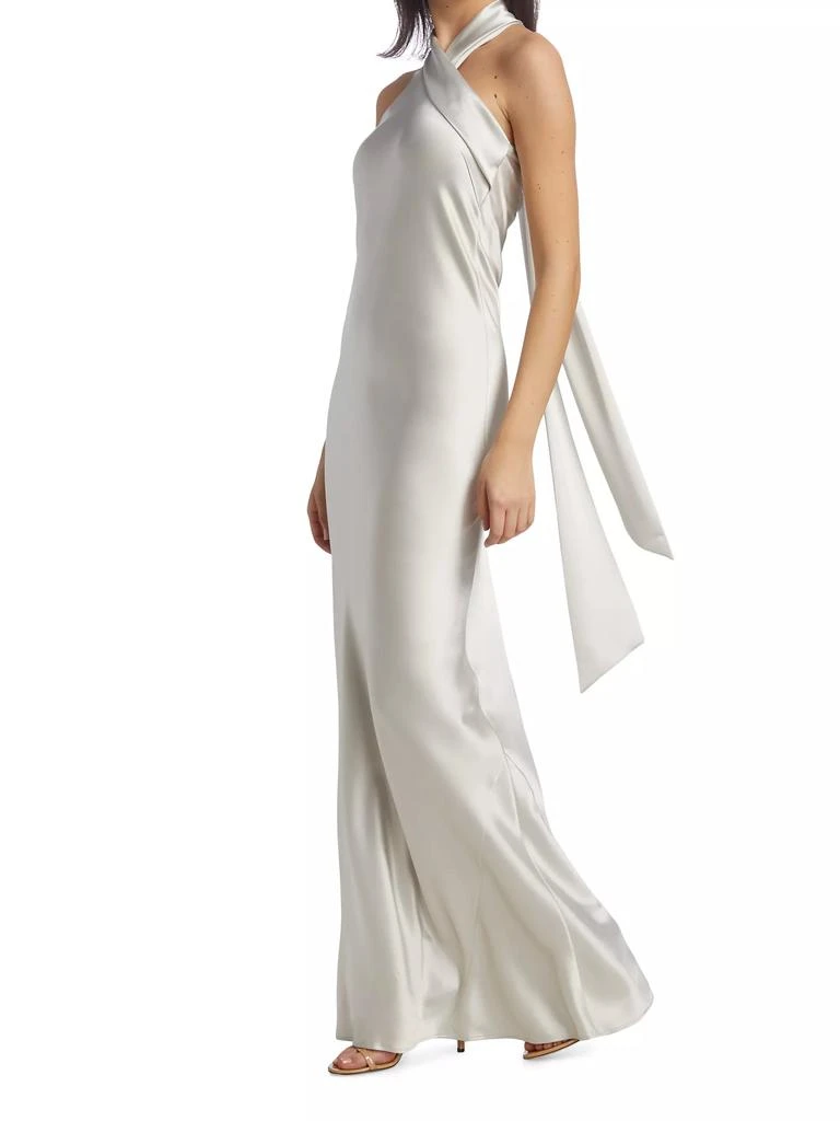 Galvan Pandora Asymmetrical Bias Cut Dress 2