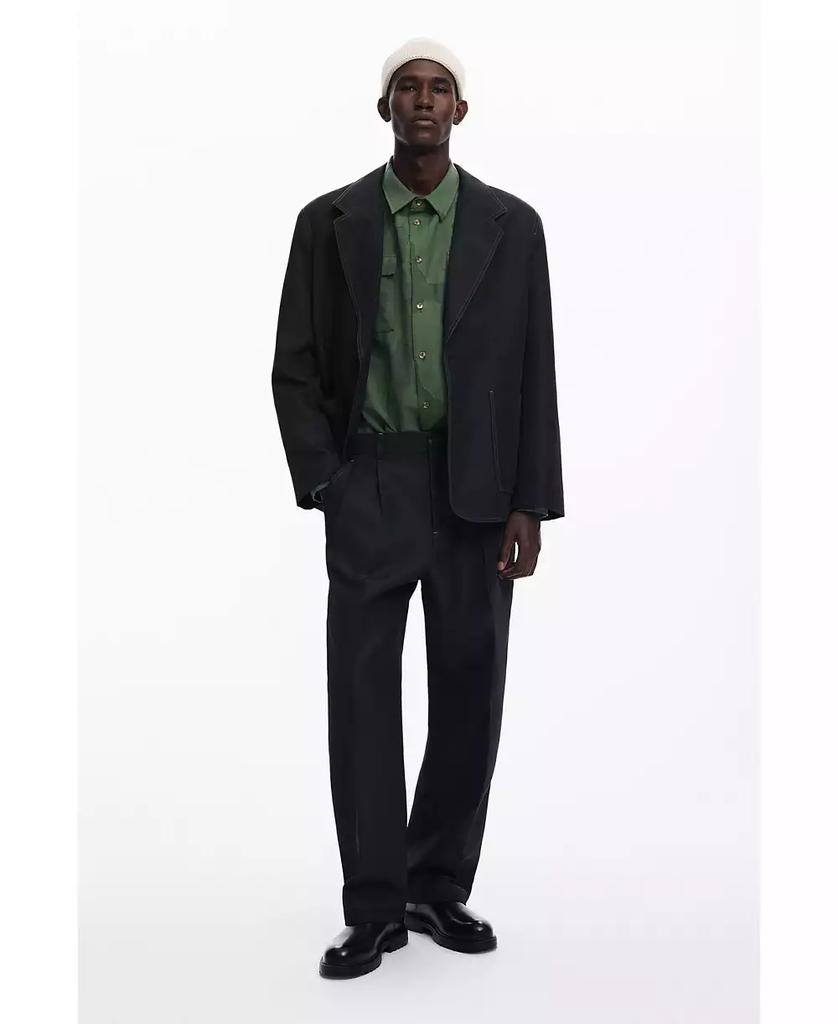 Desigual Men's Blazer with contrast stitching