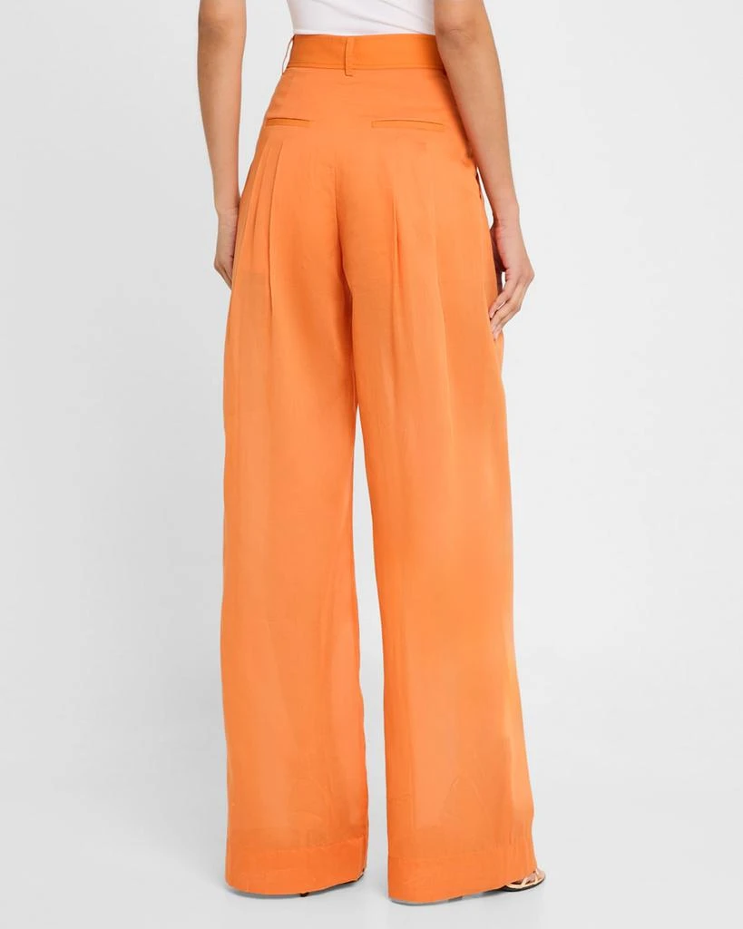 Alberta Ferretti Pleated Wide-Leg Trousers 3