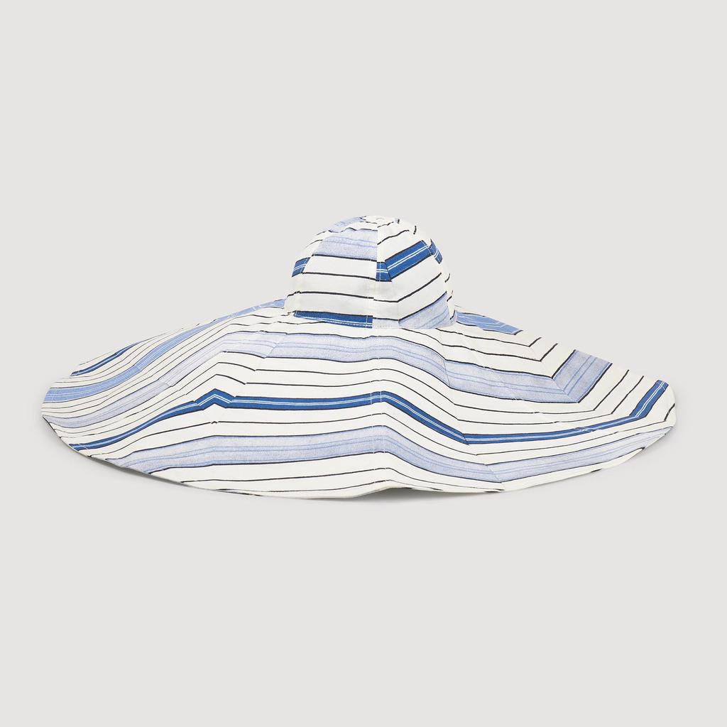Sandro Striped cotton floppy sun hat