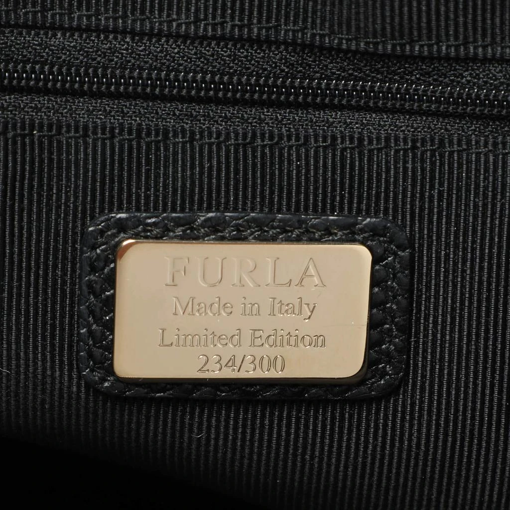 Furla Furla Black Textured Leather Piper Dome Satchel 12