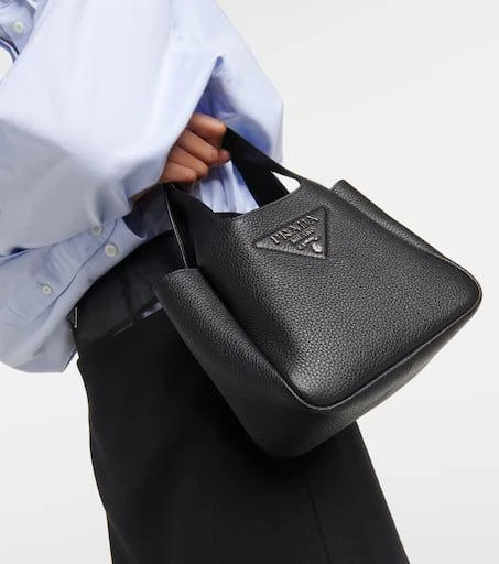 Prada Flou Small leather tote bag 2