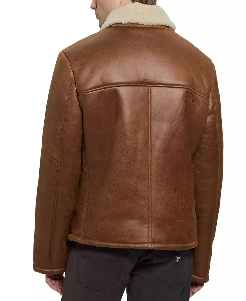 GUESS Men's Toni Asymmetrical Faux Leather Jacket 2