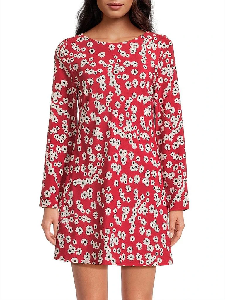 Ciao Lucia Patrice Floral A-Line Long-Sleeve Minidress 3