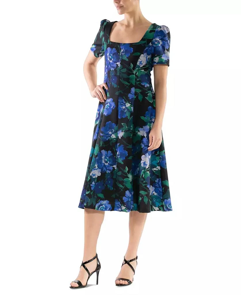 Donna Ricco Donna Rico Women's Printed Square-Neck Midi Dress 1