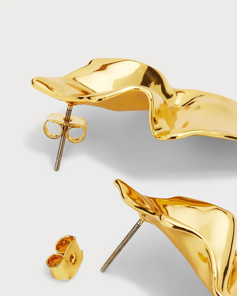 Alexis Bittar Crumpled Gold Small Post Earrings 4
