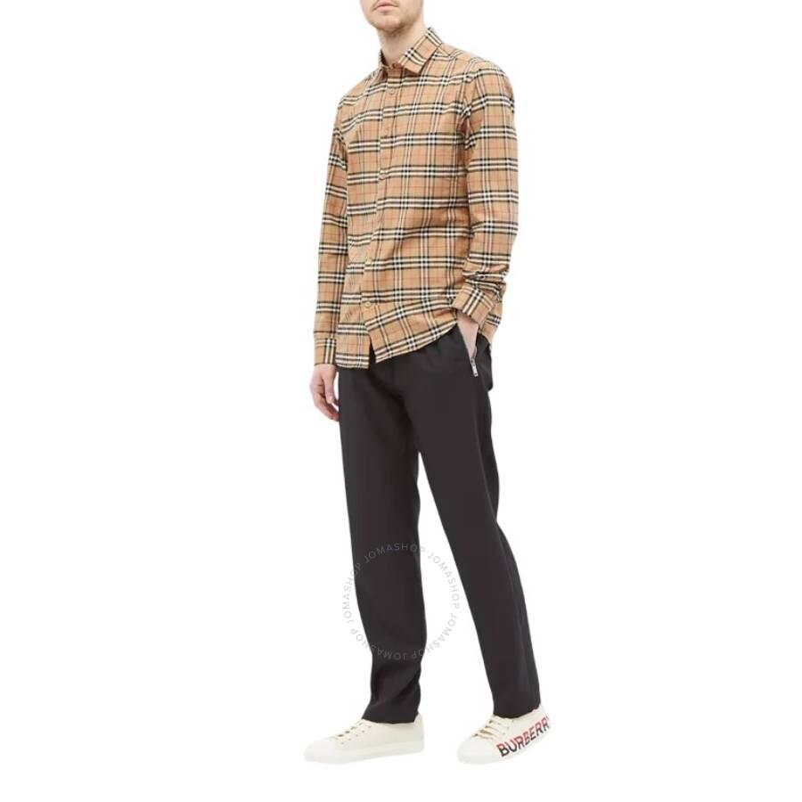 Burberry Men's Small Scale Check Stretch Cotton Long-sleeve Shirt