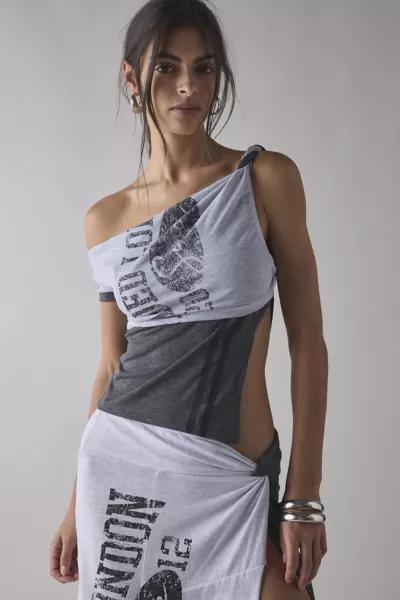 Jaded London Jaded London Asymmetric Spliced Two-Tee Top
