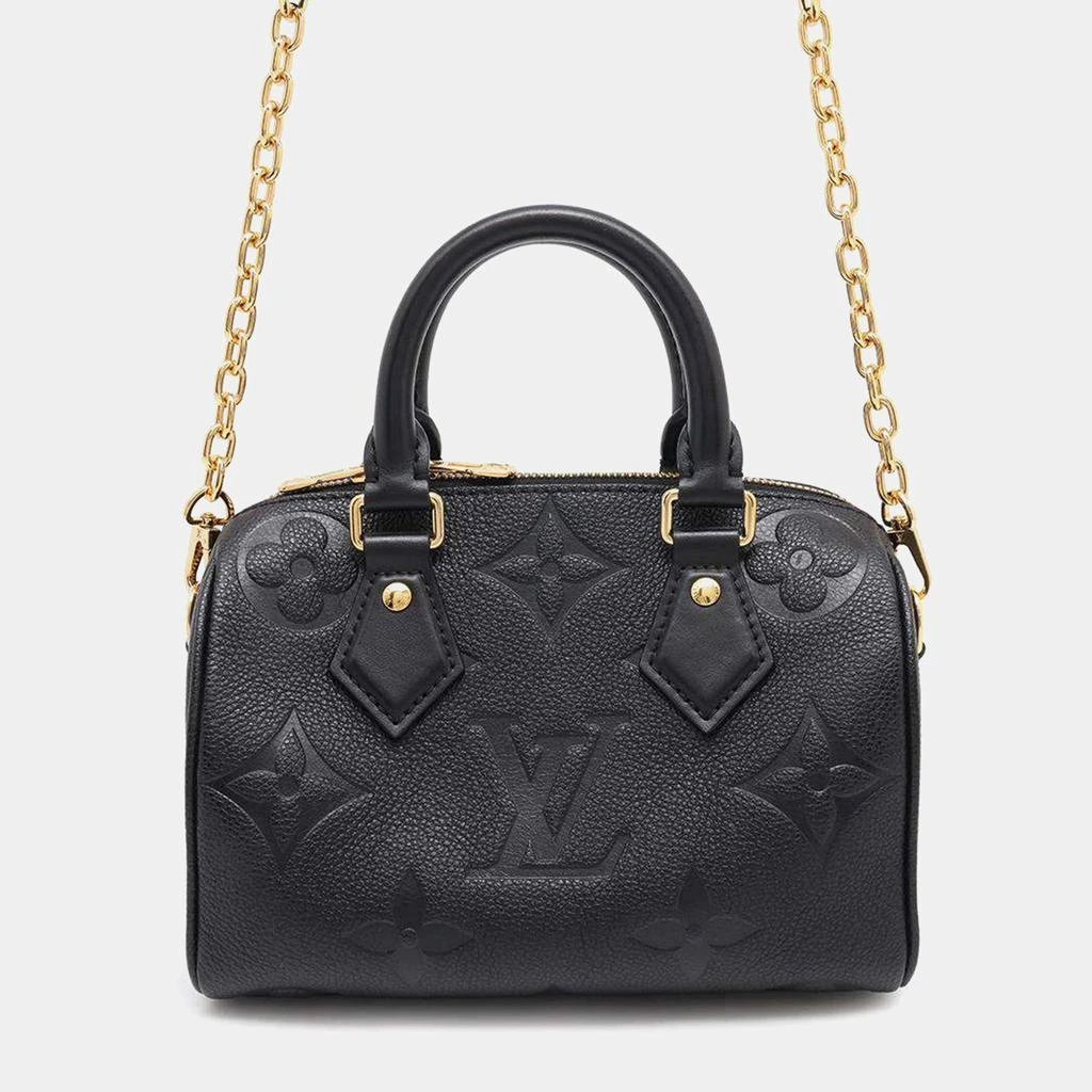 Louis Vuitton Louis Vuitton Noir Monogram Empreinte Leather Speedy Bandouliere 20 Handbag 1
