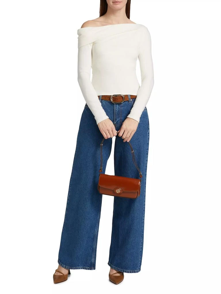 Reformation Elio Knit Off-the-Shoulder Long-Sleeve Top 2