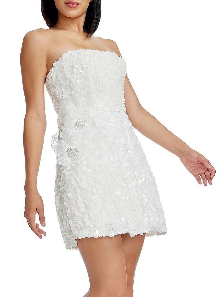 Dress The Population Sasha Embellished Strapless Fit & Flare Minidress 4