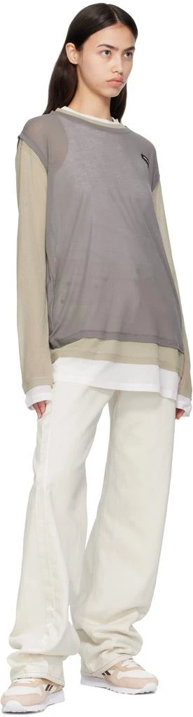Reebok Beige Classic Leather Sneakers 5