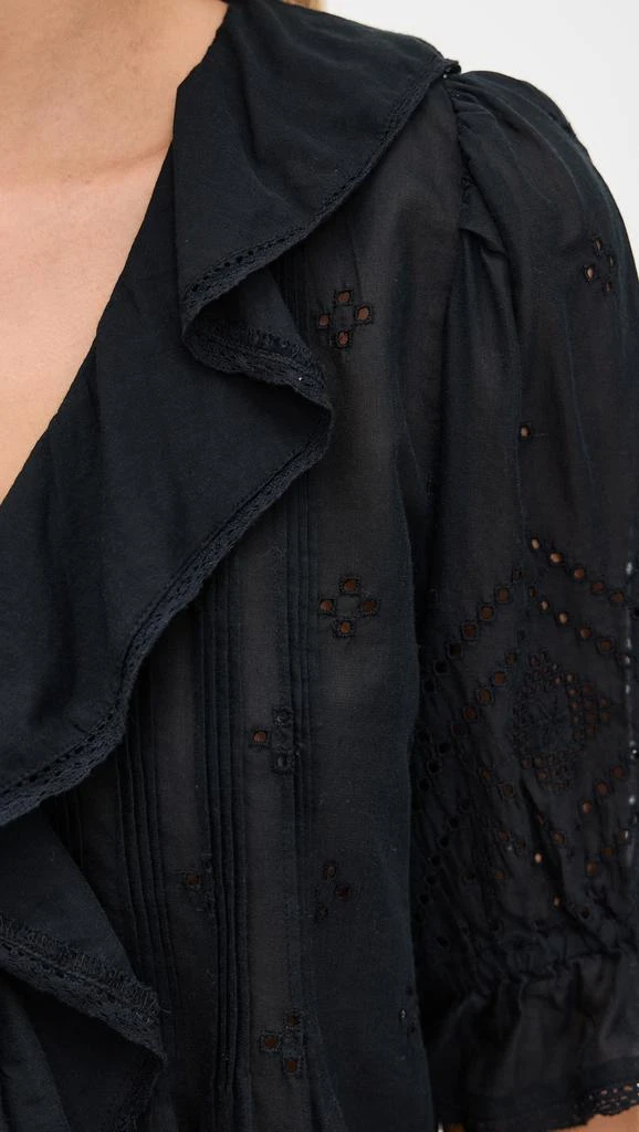 Madewell Pintucked Ruffled Puff Sleeve Top 5