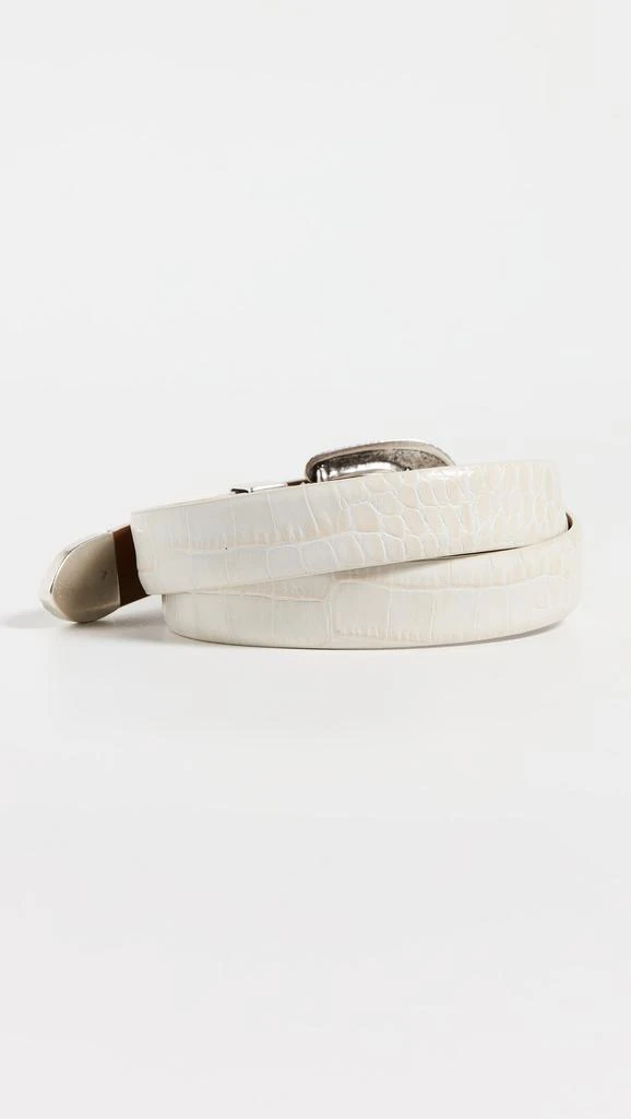 Andersons Narrow Western Mock Croc Belt 3