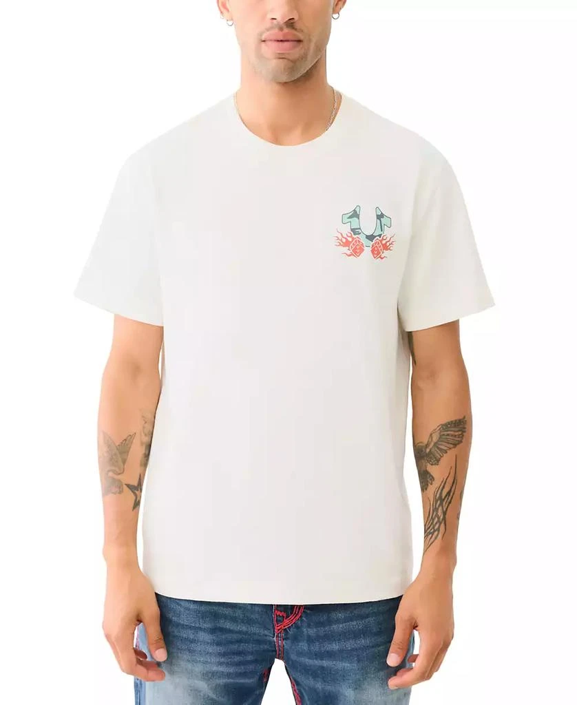 True Religion Men's Short Sleeve Crewneck Reaper Graphic T-Shirt 1