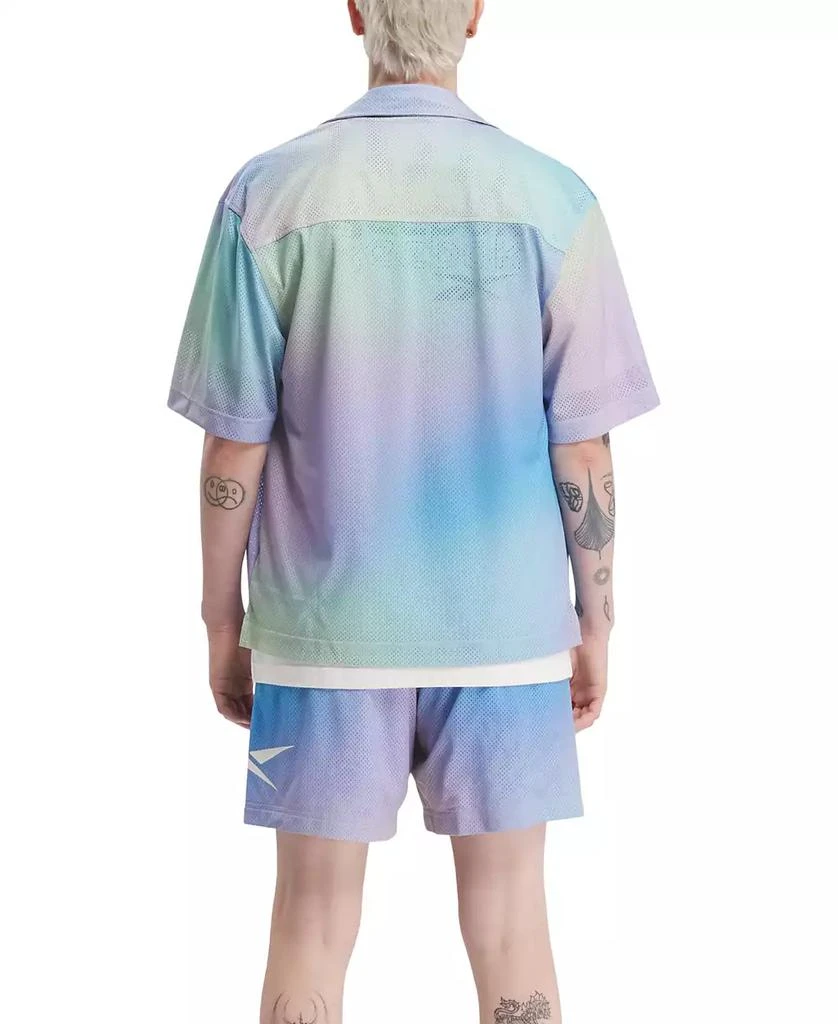 Reebok Men's Classics Dopamine Snap Front Short Sleeve Mesh Shirt 2