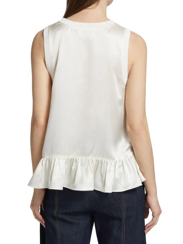 Cinq à Sept Luisa Ruffled Silk Charmeuse Top 2