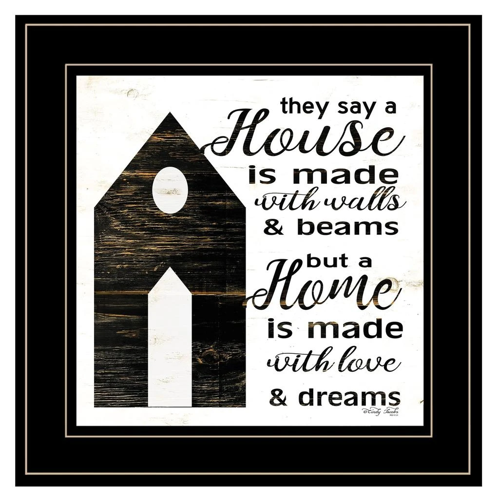 Hivvago A House Black Framed Print Wall Art 2