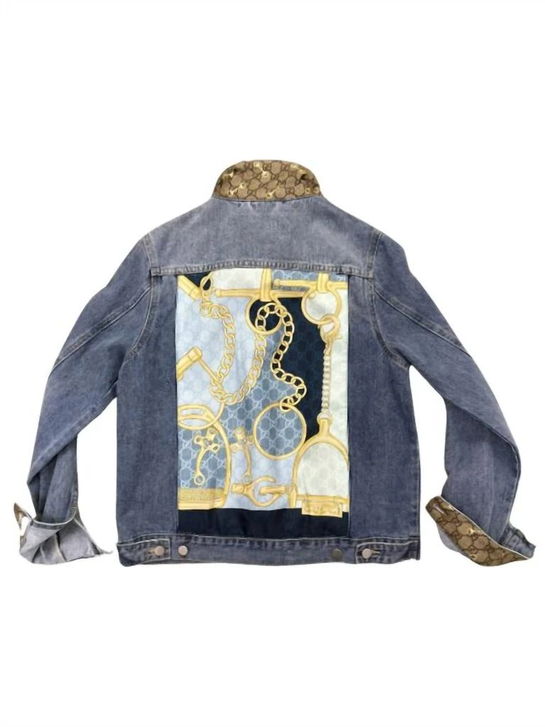 Elevazione Elevate Thyself Women's Gucci Silk Scarf Denim Jacket 2