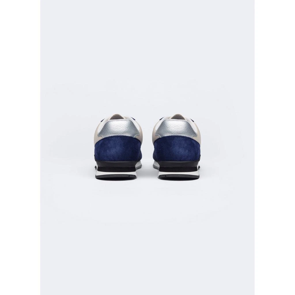 预计3周后发货 Fursac Fursac - Sneakers En Cuir Et Nylon Crèmes Et Bleues - Marine 6