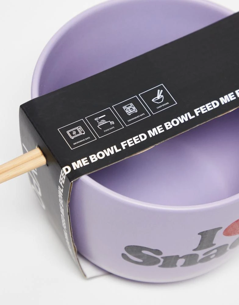 TYPO Typo I heart snacks bowl in purple 3
