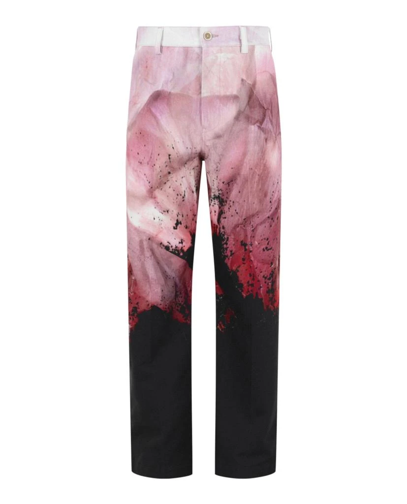 Alexander McQueen Flower Print Baggy Trousers 1