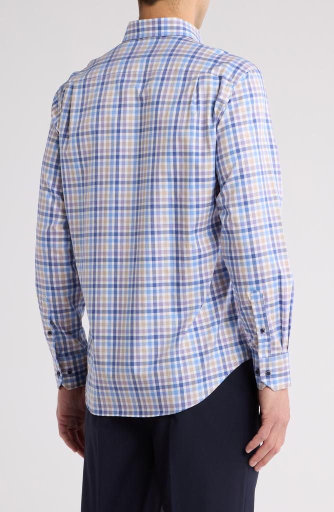 David Donahue Plaid Cotton Button-Up Shirt
