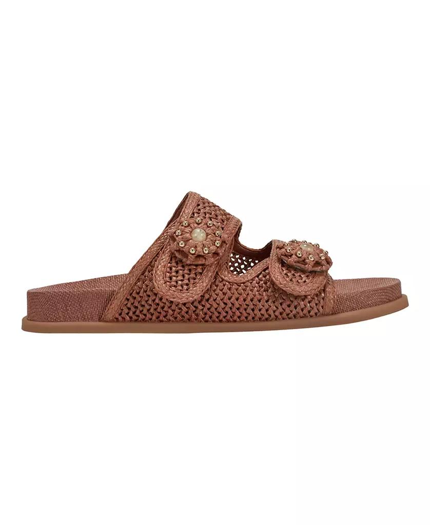 Marc Fisher Women's Valena Woven Double Strap Flat Sandals