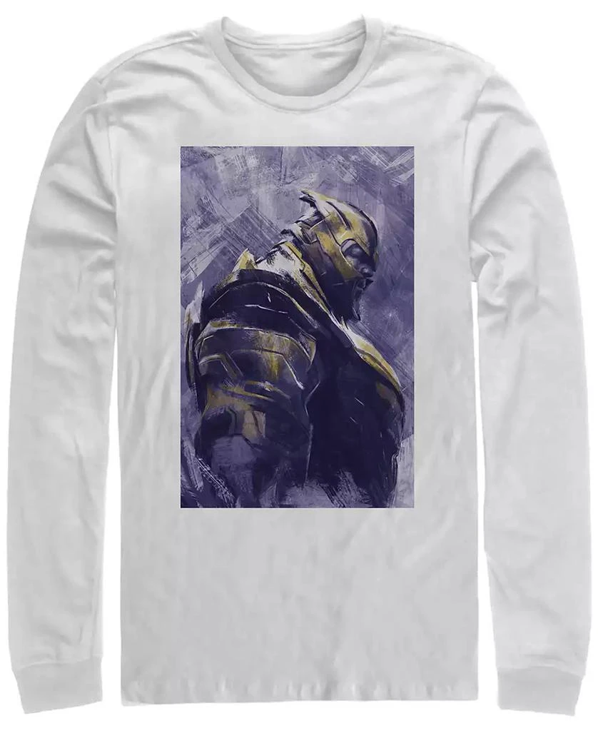 Marvel Marvel Men's Avengers Endgame Thanos Painted Portrait Poster, Long Sleeve T-shirt 1